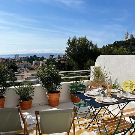 Charmant Studio-Terrasse Vue Mer Marseille Extérieur photo