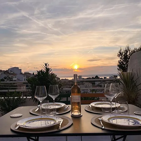 Charmant Studio-Terrasse Vue Mer Marseille Extérieur photo